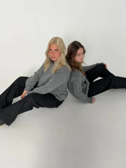 Nuna lavtaljede jeans - Sort