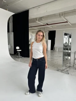 Oversized stjerne jeans - Guld stjerner