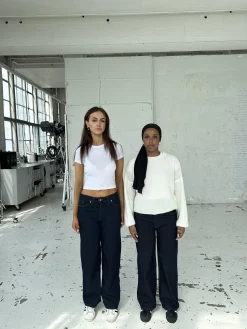 Oversized stjerne jeans - Guld stjerner