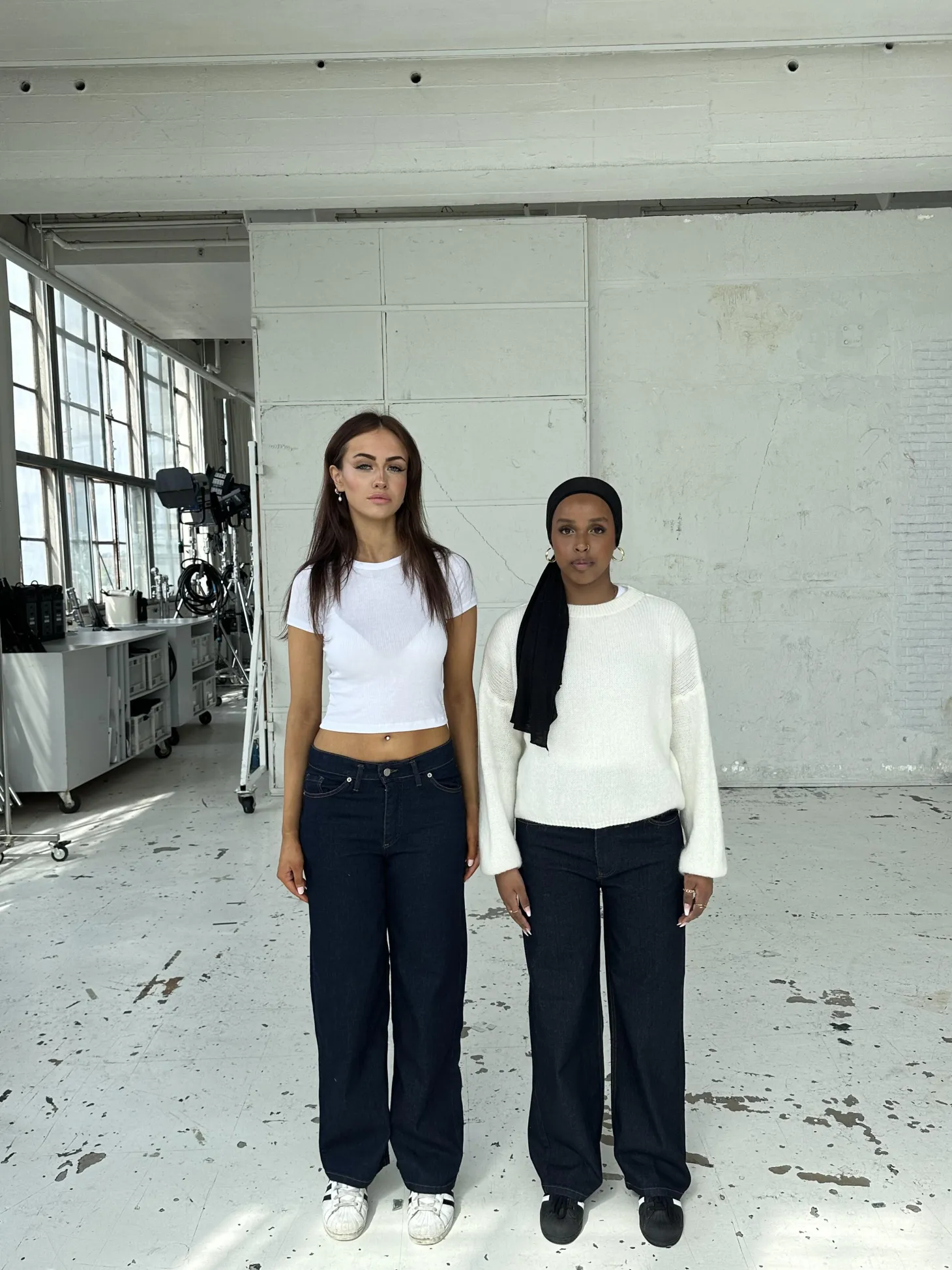 Oversized stjerne jeans - Guld stjerner