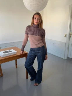 Petra bukser med fold - Blå