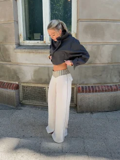 Polly bukser med striber - Hvid