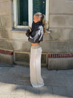 Polly bukser med striber - Hvid