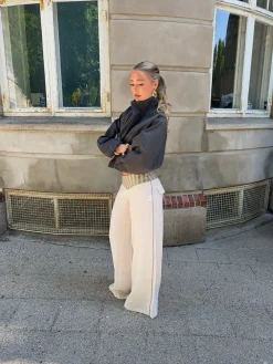 Polly bukser med striber - Hvid