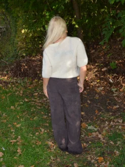Rancy strikket mohair t-shirt - Off white
