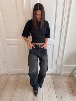 Sage baggy jeans - Mørke grå denim