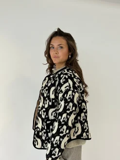 Sasja jakke - Sort/hvid