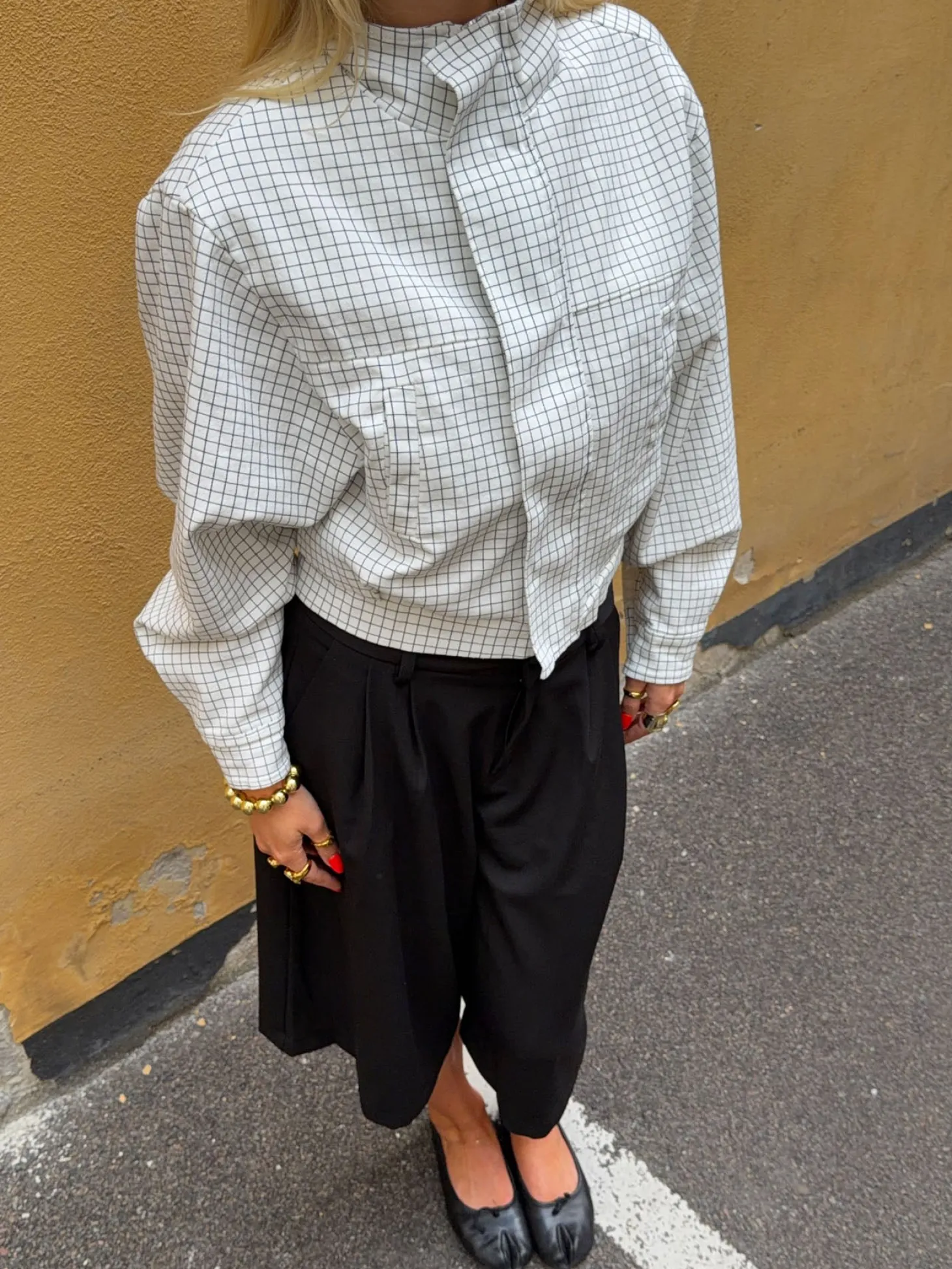 Scandivv jakke med tern - Hvid
