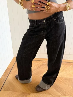 Scandivv jeans med opsmøg - Grå