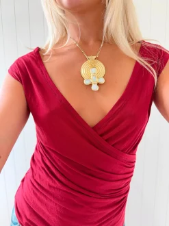Scandivv v-neck top - Rød