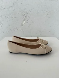 Segovia ballerina sko med sløjfe - Off white