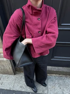 Seraphine jakke - Vinrød