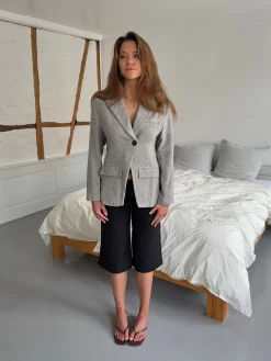 Sienna blazer i uld - Lysegrå