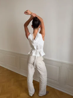 Signe hørbukser - beige