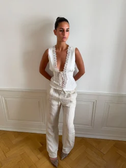 Signe hørbukser - beige