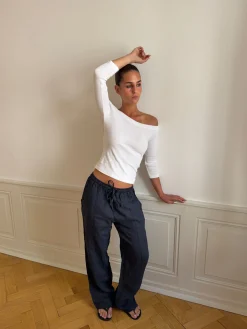 Signe hørbukser - blå