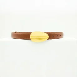 Sleek bælte - Brun/guld