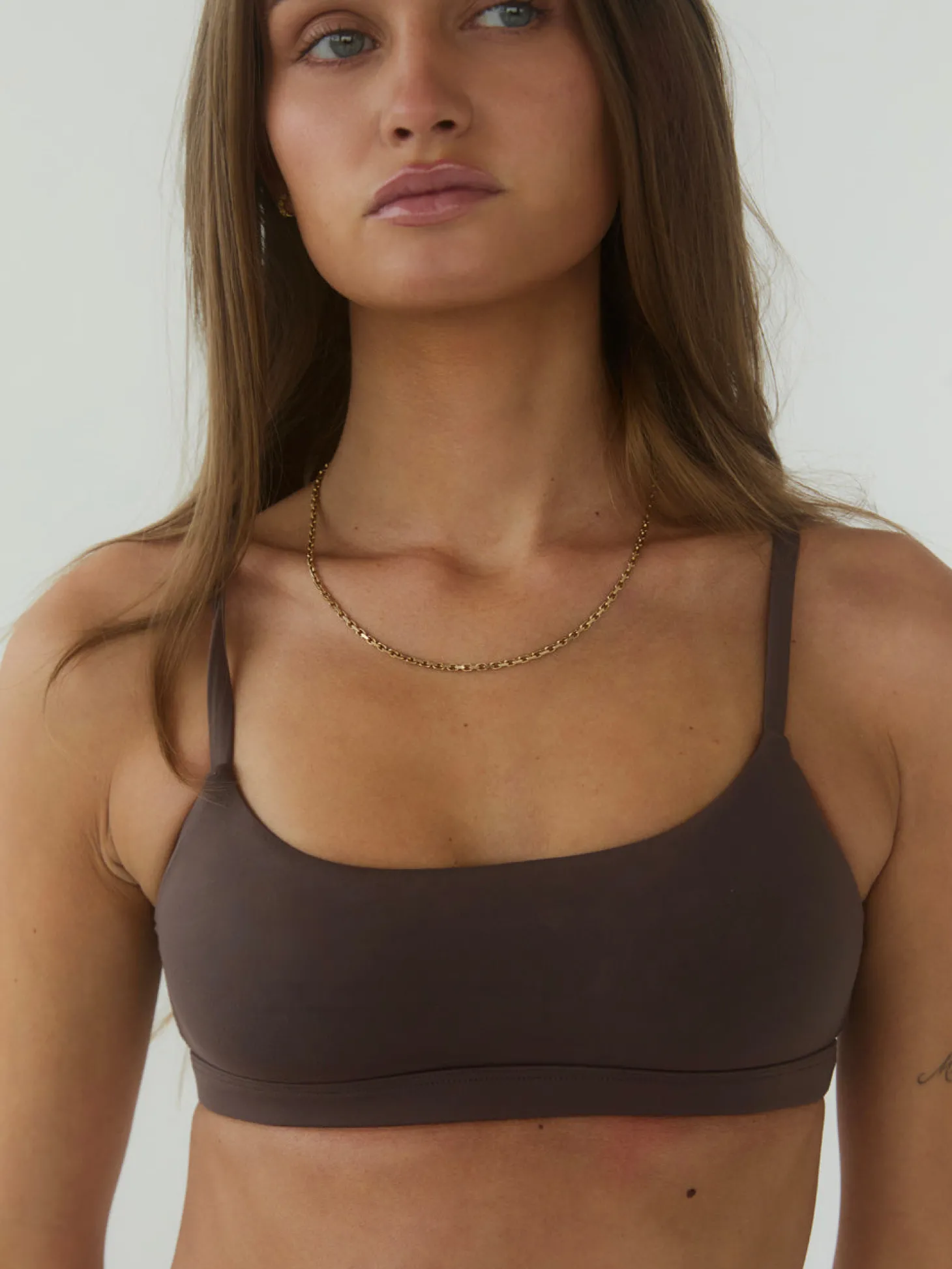 Smooth bralette - Brun