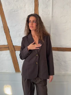 Sonija oversized blazer - Brun