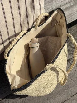 Spencer flet taske - Beige/sort