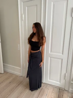 Stella maxinederdel med bindebånd - Mørkegrå