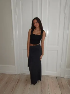 Stella maxinederdel med bindebånd - Mørkegrå