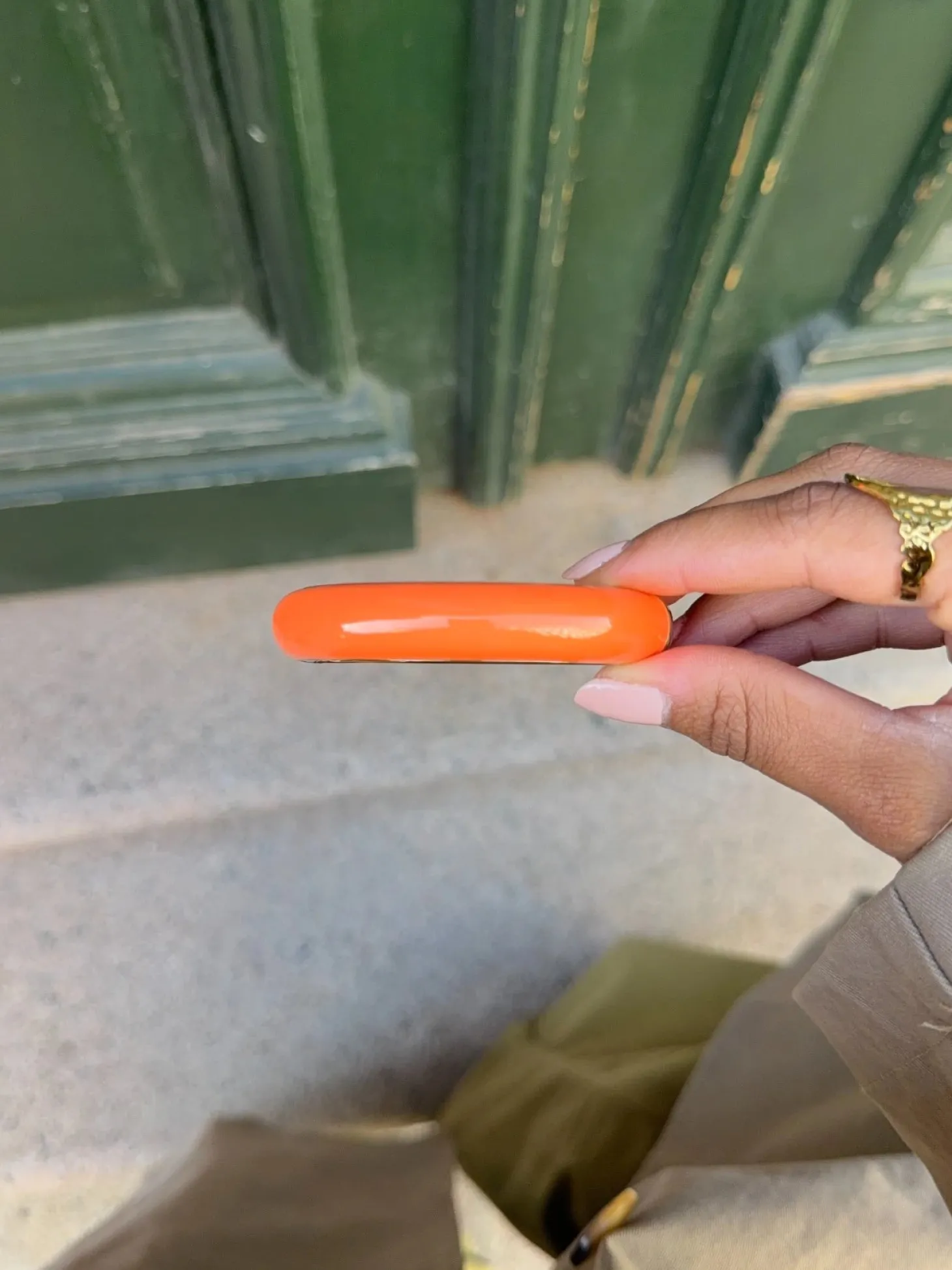 Tamira armbånd - Orange/guld