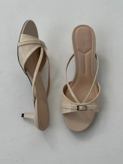 Teleo minihæle med spændedetalje - Beige