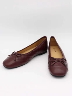 Tessa ballerina med sløjfe - Brun
