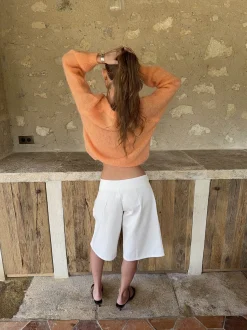 Thaliana bermudashorts - Hvid