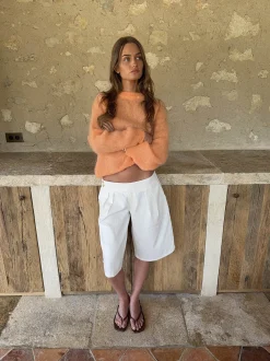 Thaliana bermudashorts - Hvid