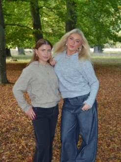 Tilly strikket hættetrøje - Grå