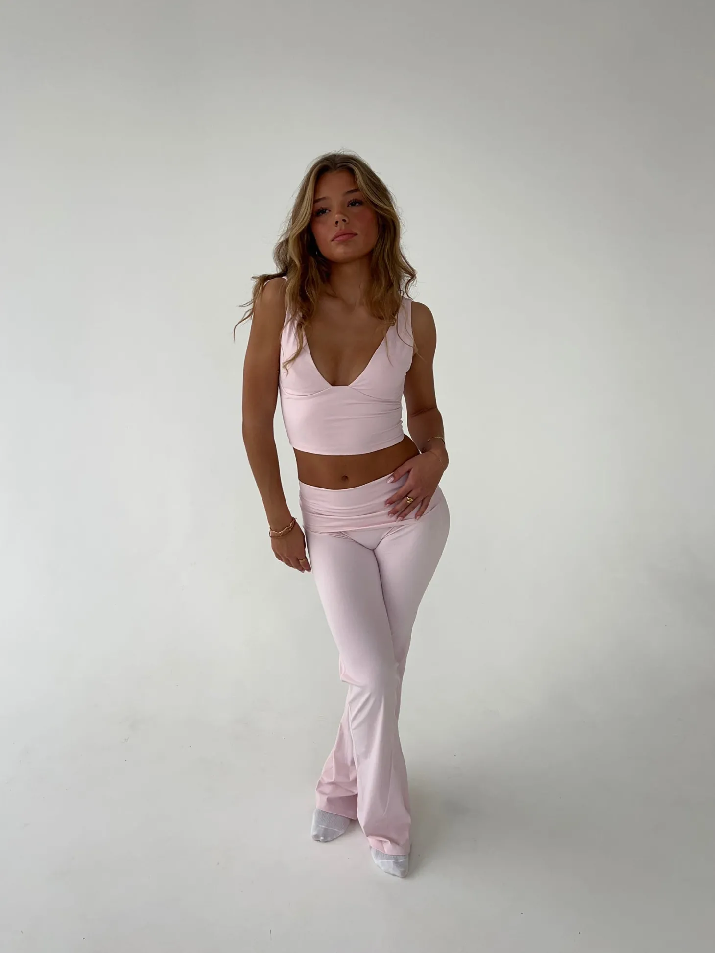 Ultimate v-neck top - Candyfloss
