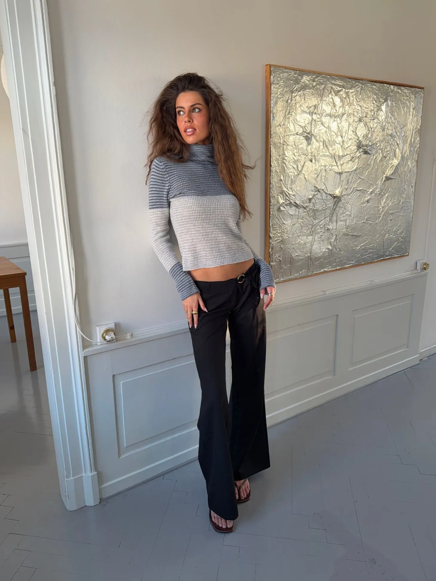 Vinna suitbukser med metalring - Sort