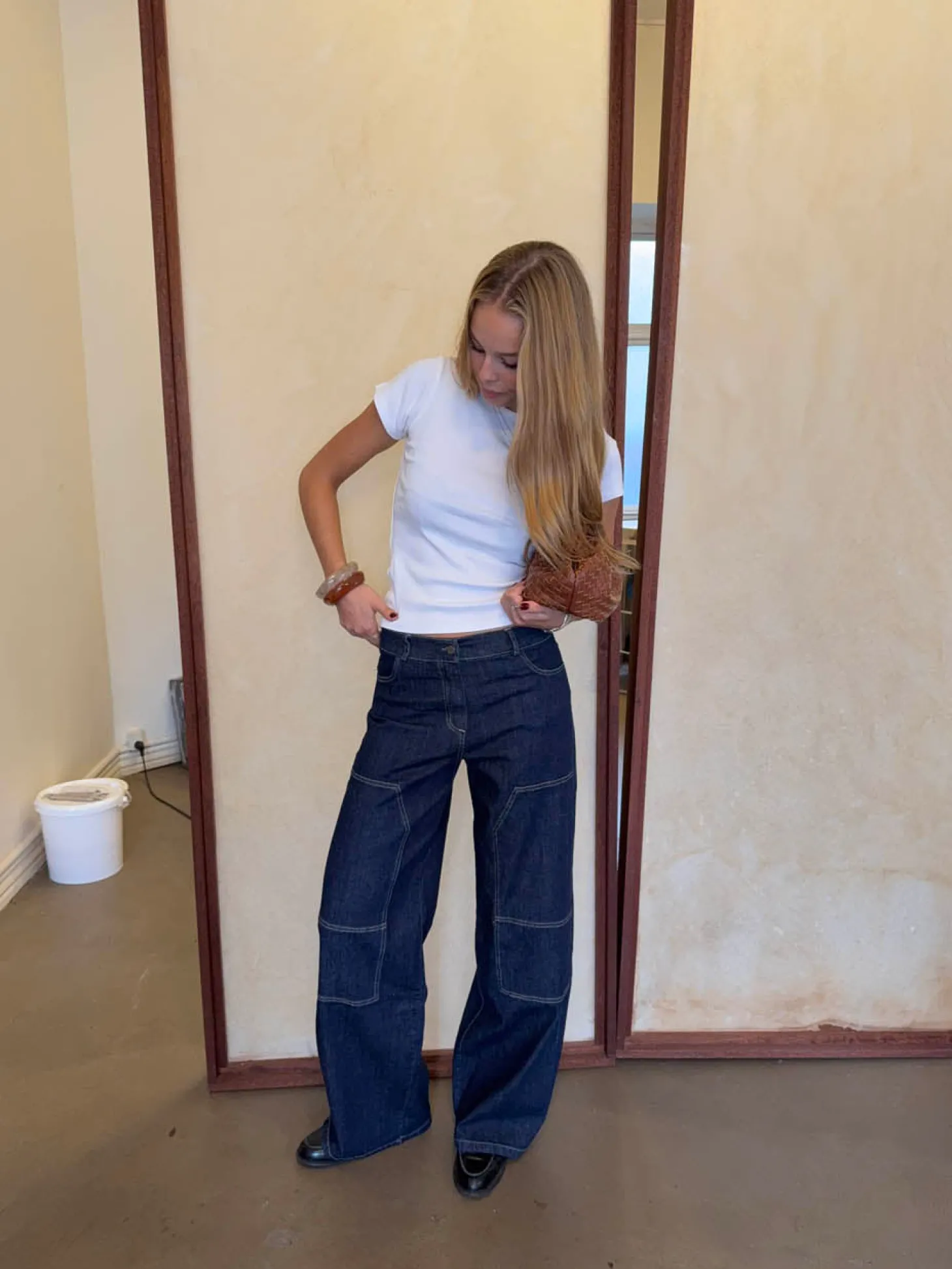 Wilma jeans med detaljer - Mørk denim