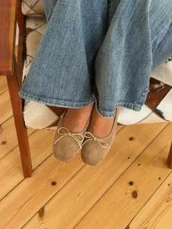 Yuna ballerina med hæl - Beige