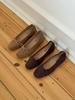 Yuna ballerina med hæl - Beige