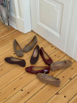 Yuna ballerina med hæl - Beige