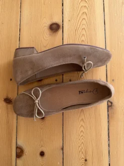 Yuna ballerina med hæl - Beige