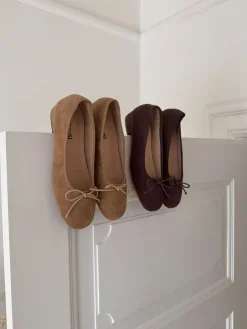 Yuna ballerina med hæl - Beige