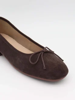 Yuna ballerina med hæl - Brun