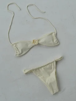 Zahara bikini med blomst - Creme hvid