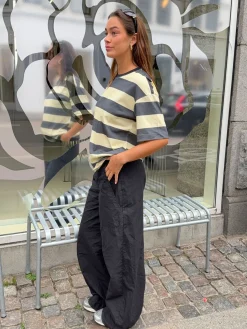 Zinnia oversized t-shirt - Gul/grå