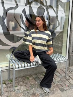 Zinnia oversized t-shirt - Gul/grå