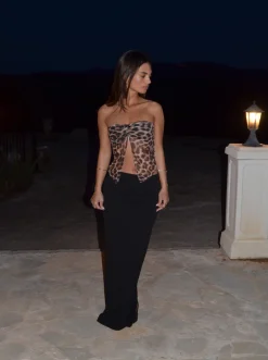 Zita bandeau meshtop - Leopard