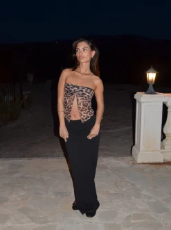 Zita bandeau meshtop - Leopard