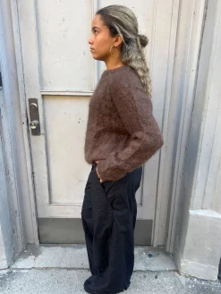 Zuzanna mohair striktrøje - Brun