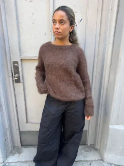 Zuzanna mohair striktrøje - Brun