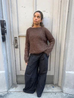 Zuzanna mohair striktrøje - Brun